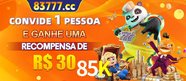 Banner institucional da 85K sobre parceria de marcas e criação de uma marca de excelência, apresentando os mascotes de jogos populares como o Fortune Tiger.